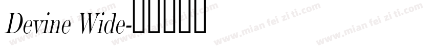 Devine Wide字体转换